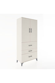 Hyperion Dolap Tek Raflı 3 Çekmeceli Tek Askılı 88x44x195 Aytaşı-Aytaşı