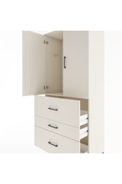 Hyperion Dolap Tek Raflı 3 Çekmeceli Tek Askılı 88x44x195 Aytaşı-Aytaşı