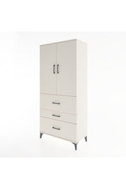 Hyperion Dolap Tek Raflı 3 Çekmeceli Tek Askılı 88x44x195 Aytaşı-Aytaşı