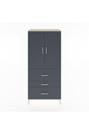 Hyperion Dolap Tek Raflı 3 Çekmeceli Tek Askılı 88x44x195 Aytaşı-Antrasit