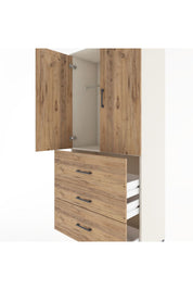 Hyperion Dolap Tek Raflı 3 Çekmeceli Tek Askılı 88x44x195 Aytaşı-Çam