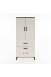 Hyperion Dolap Tek Raflı 3 Çekmeceli Tek Askılı 88x44x195 Antrasit-Aytaşı