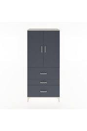 Hyperion Dolap 3 Raflı 3 Çekmeceli 2 Kapaklı 88x44x195 Aytaşı-Antrasit