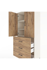 Hyperion Dolap 3 Raflı 3 Çekmeceli 2 Kapaklı 88x44x195 Aytaşı-Çam