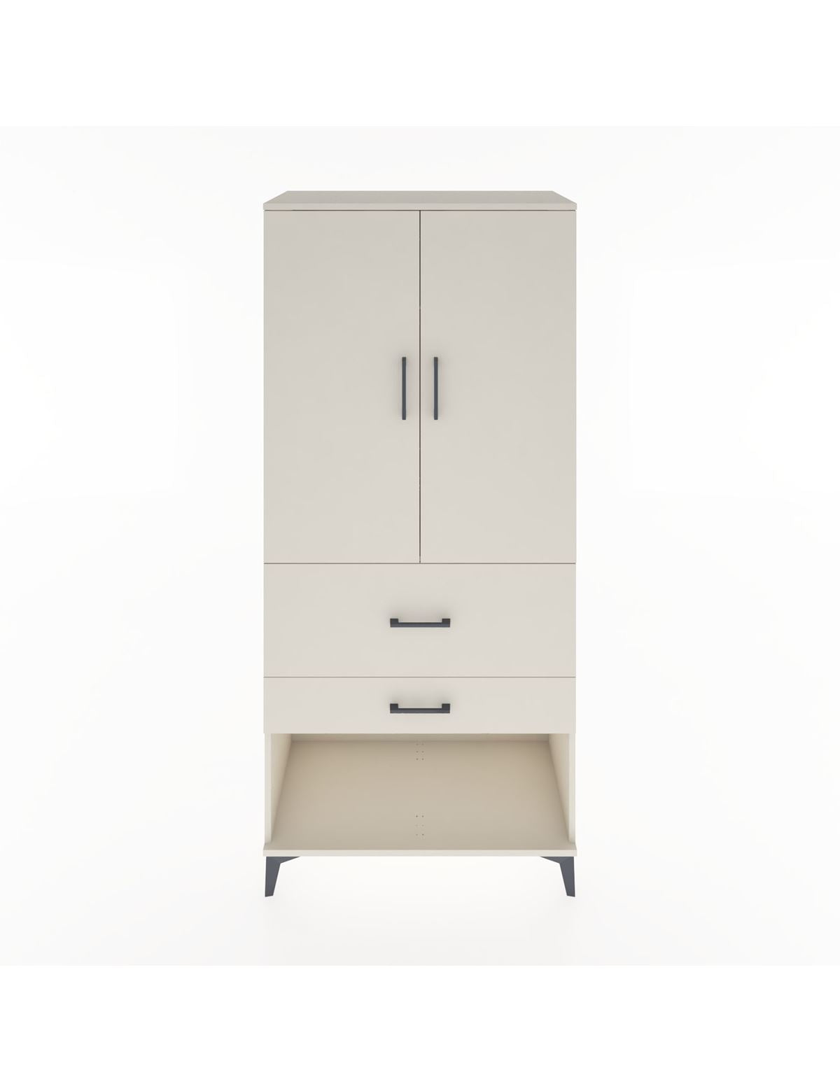 Hyperion Dolap Tek Raflı 2 Çekmeceli Tek Askılı 88x44x195 Aytaşı-Aytaşı