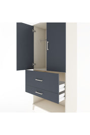 Hyperion Dolap Tek Raflı 2 Çekmeceli Tek Askılı 88x44x195 Aytaşı-Antrasit