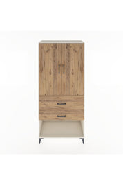 Hyperion Dolap Tek Raflı 2 Çekmeceli Tek Askılı 88x44x195 Aytaşı-Çam