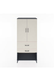 Hyperion Dolap Tek Raflı 2 Çekmeceli Tek Askılı 88x44x195 Antrasit-Aytaşı