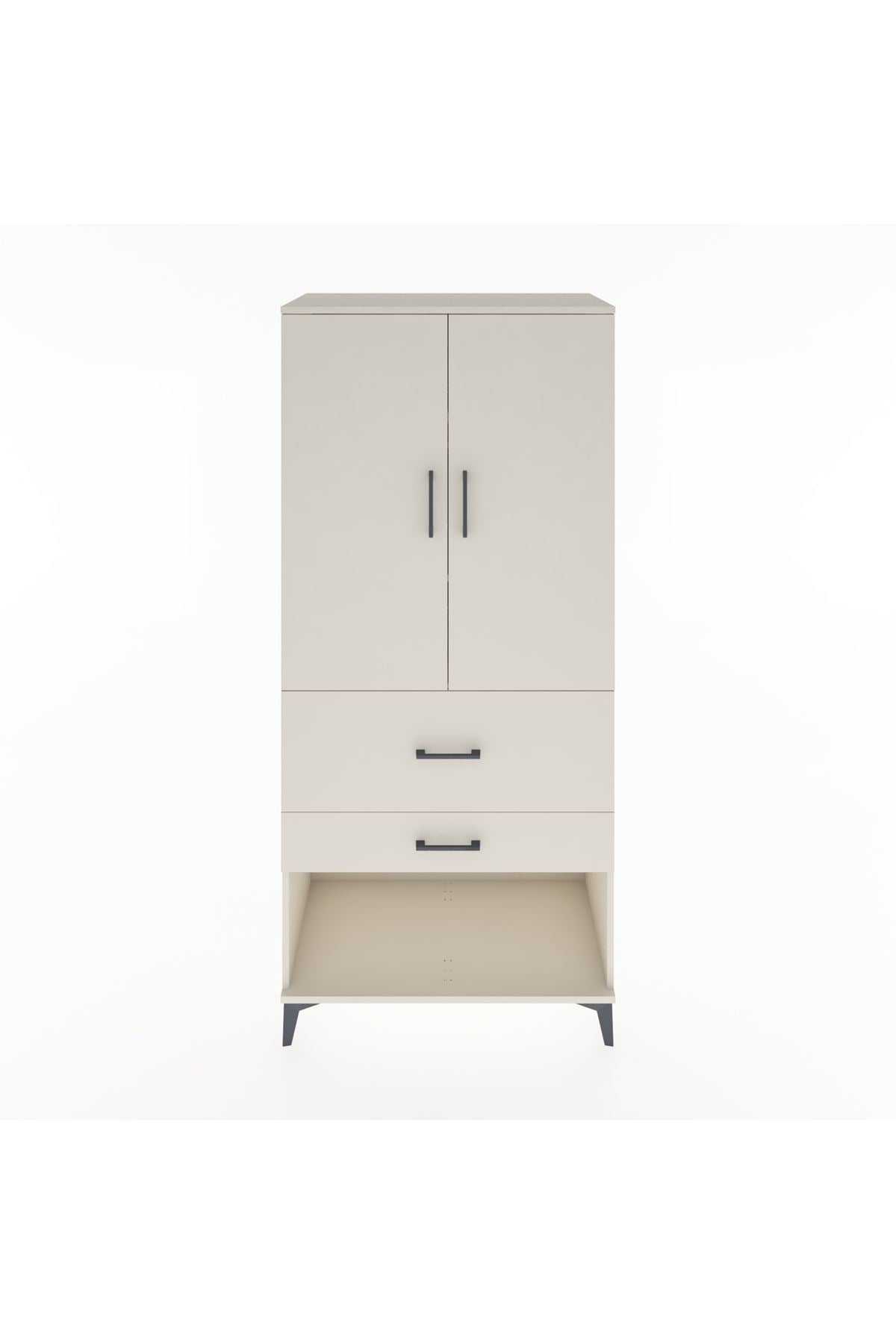 Hyperion Dolap 3 Raflı 2 Çekmeceli 2 Kapaklı 88x44x195 Aytaşı-Aytaşı