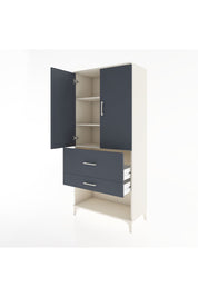Hyperion Dolap 3 Raflı 2 Çekmeceli 2 Kapaklı 88x44x195 Aytaşı-Antrasit