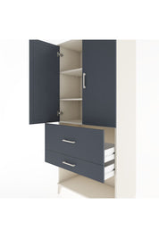 Hyperion Dolap 3 Raflı 2 Çekmeceli 2 Kapaklı 88x44x195 Aytaşı-Antrasit