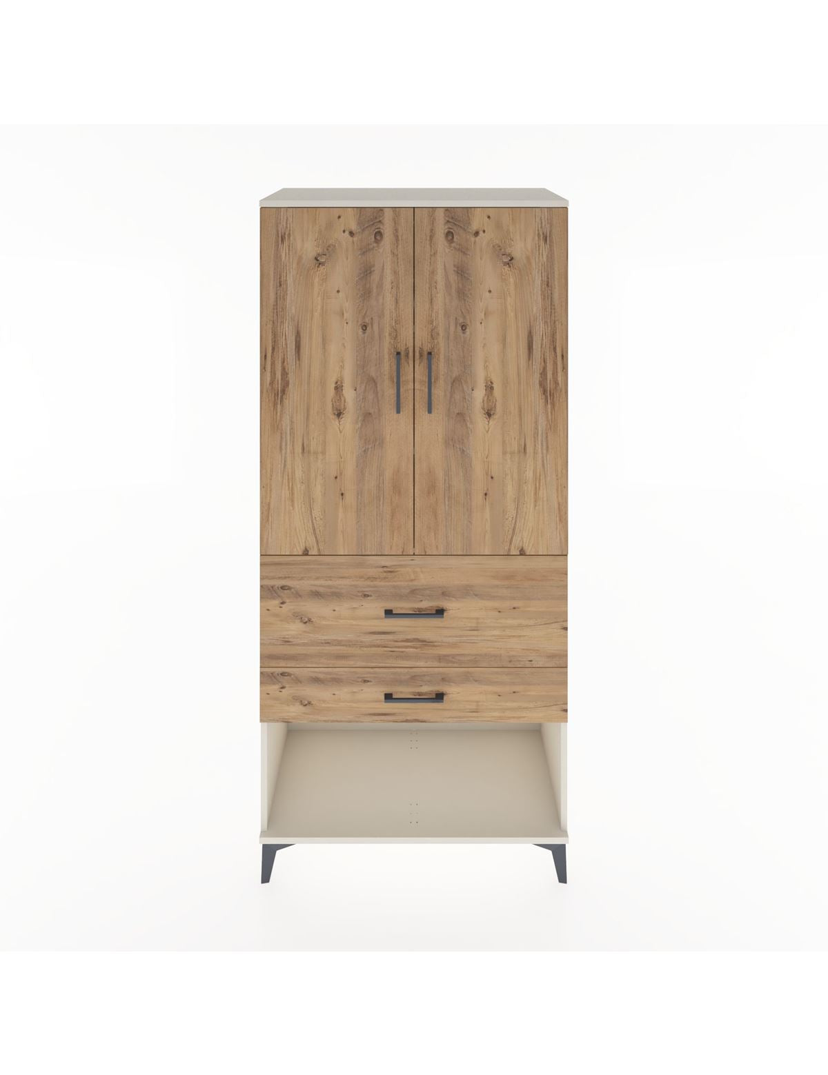 Hyperion Dolap 3 Raflı 2 Çekmeceli 2 Kapaklı 88x44x195 Aytaşı-Çam