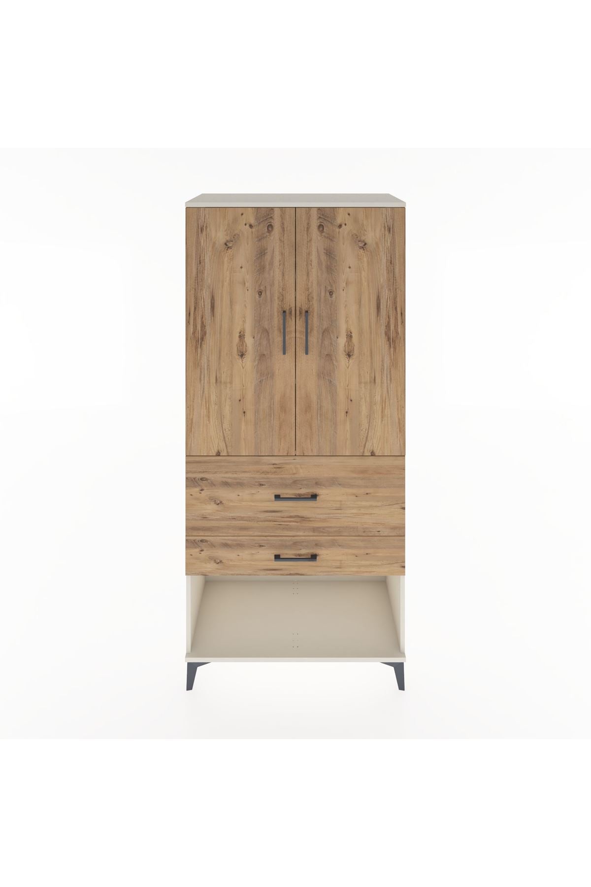 Hyperion Dolap 3 Raflı 2 Çekmeceli 2 Kapaklı 88x44x195 Aytaşı-Çam