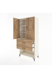 Hyperion Dolap 3 Raflı 2 Çekmeceli 2 Kapaklı 88x44x195 Aytaşı-Çam