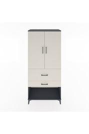 Hyperion Dolap 3 Raflı 2 Çekmeceli 2 Kapaklı 88x44x195 Antrasit-Aytaşı