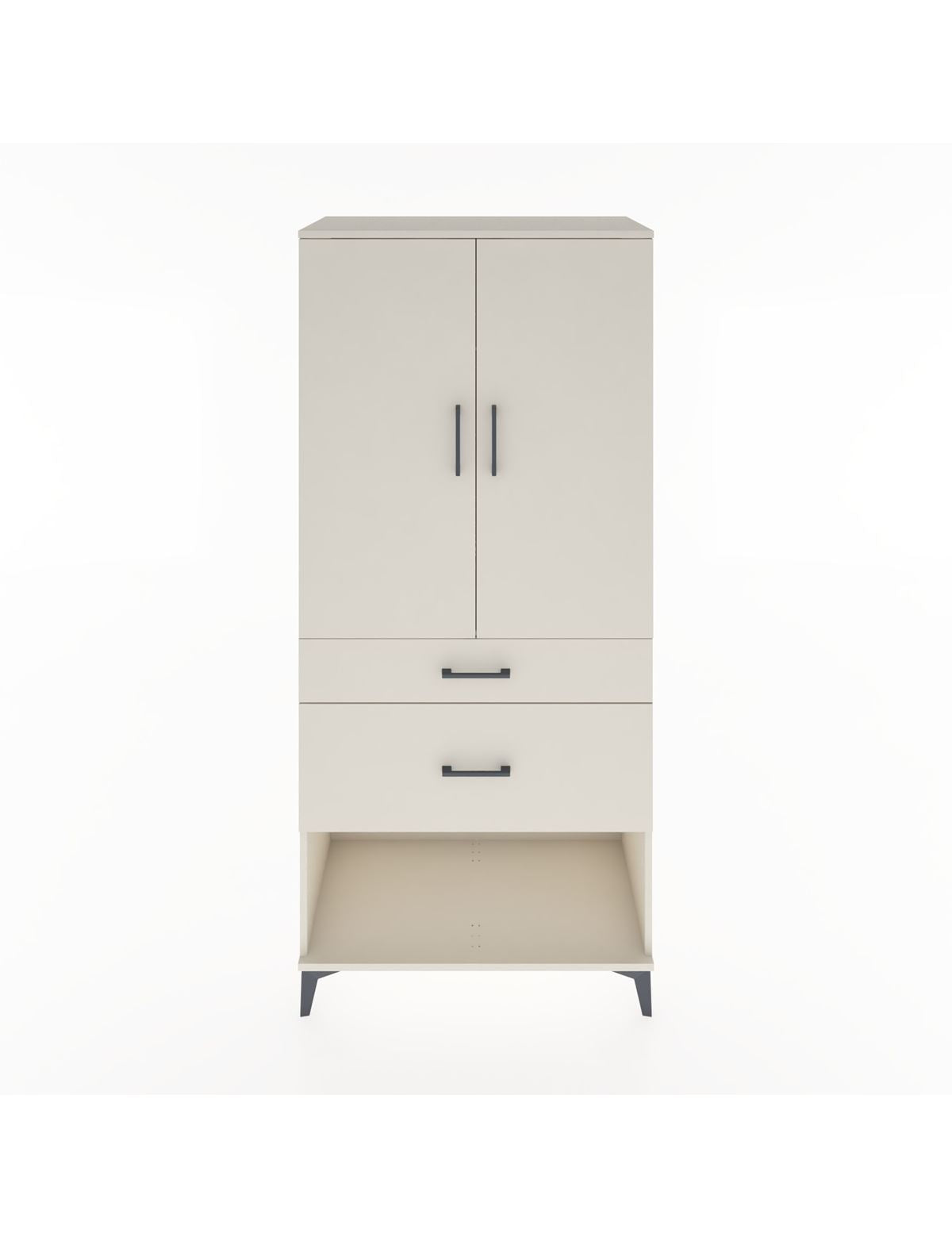 Hyperion Dolap Tek Raflı 2 Çekmeceli Tek Askılı 88x44x195 Aytaşı-Aytaşı