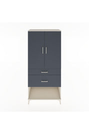 Hyperion Dolap Tek Raflı 2 Çekmeceli Tek Askılı 88x44x195 Aytaşı-Antrasit