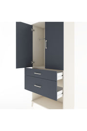 Hyperion Dolap Tek Raflı 2 Çekmeceli Tek Askılı 88x44x195 Aytaşı-Antrasit