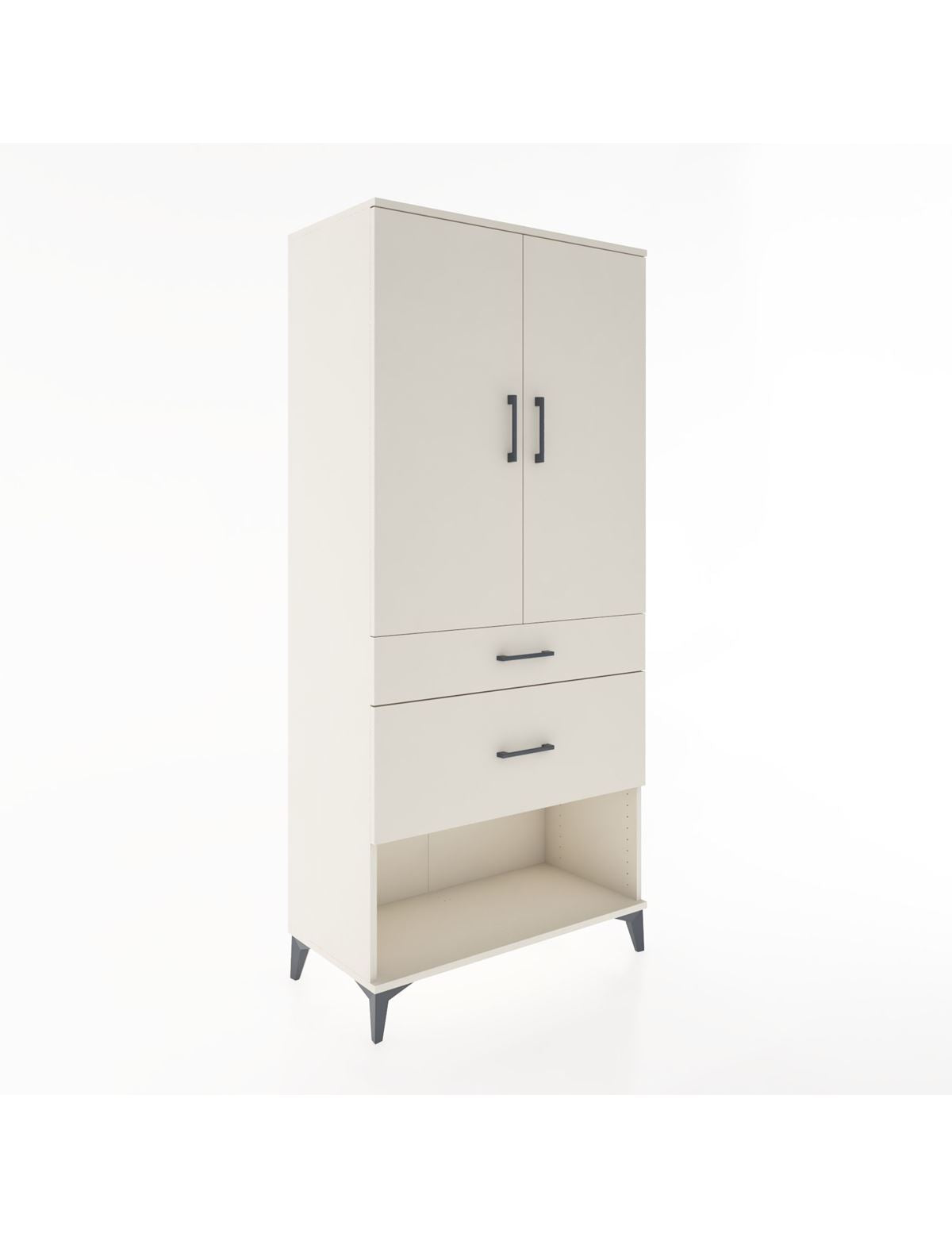 Hyperion Dolap 3 Raflı 2 Çekmeceli 2 Kapaklı 88x44x195 Aytaşı-Aytaşı