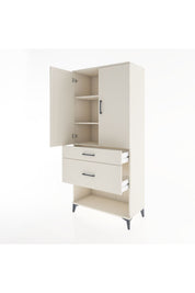 Hyperion Dolap 3 Raflı 2 Çekmeceli 2 Kapaklı 88x44x195 Aytaşı-Aytaşı