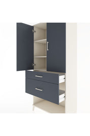 Hyperion Dolap 3 Raflı 2 Çekmeceli 2 Kapaklı 88x44x195 Aytaşı-Antrasit