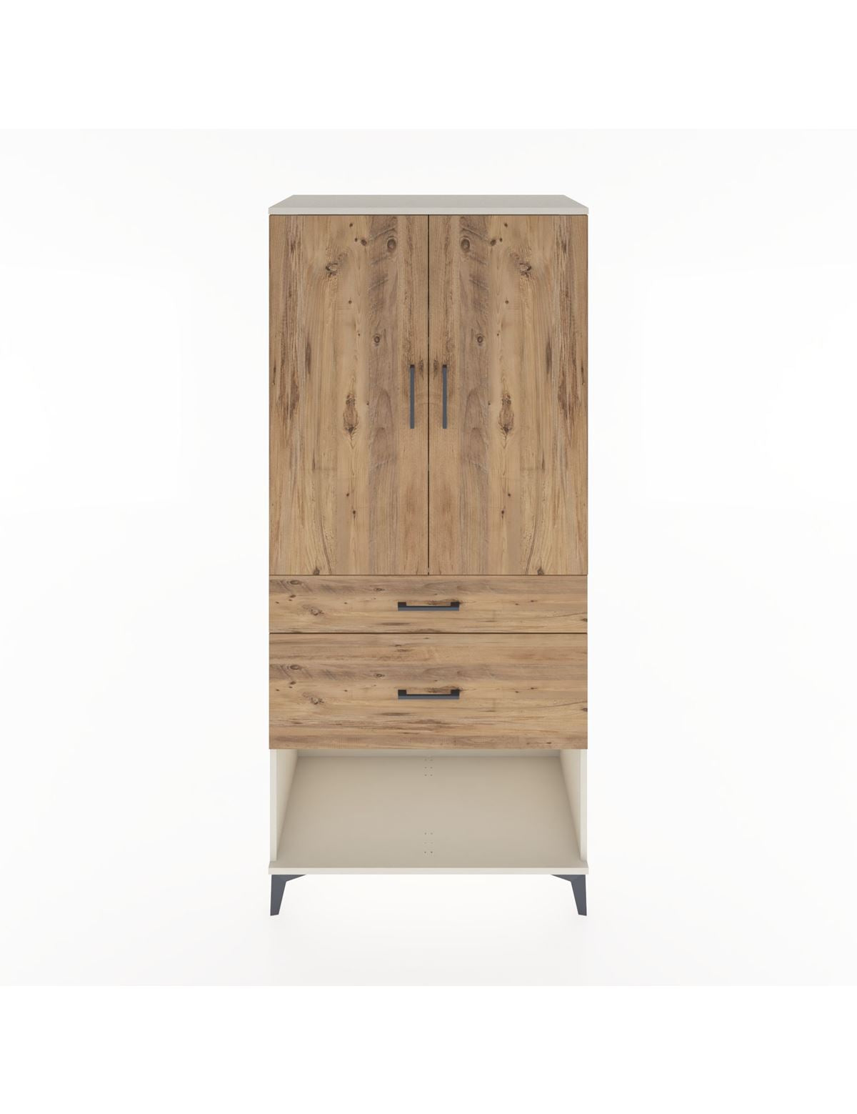 Hyperion Dolap 3 Raflı 2 Çekmeceli 2 Kapaklı 88x44x195 Aytaşı-Çam