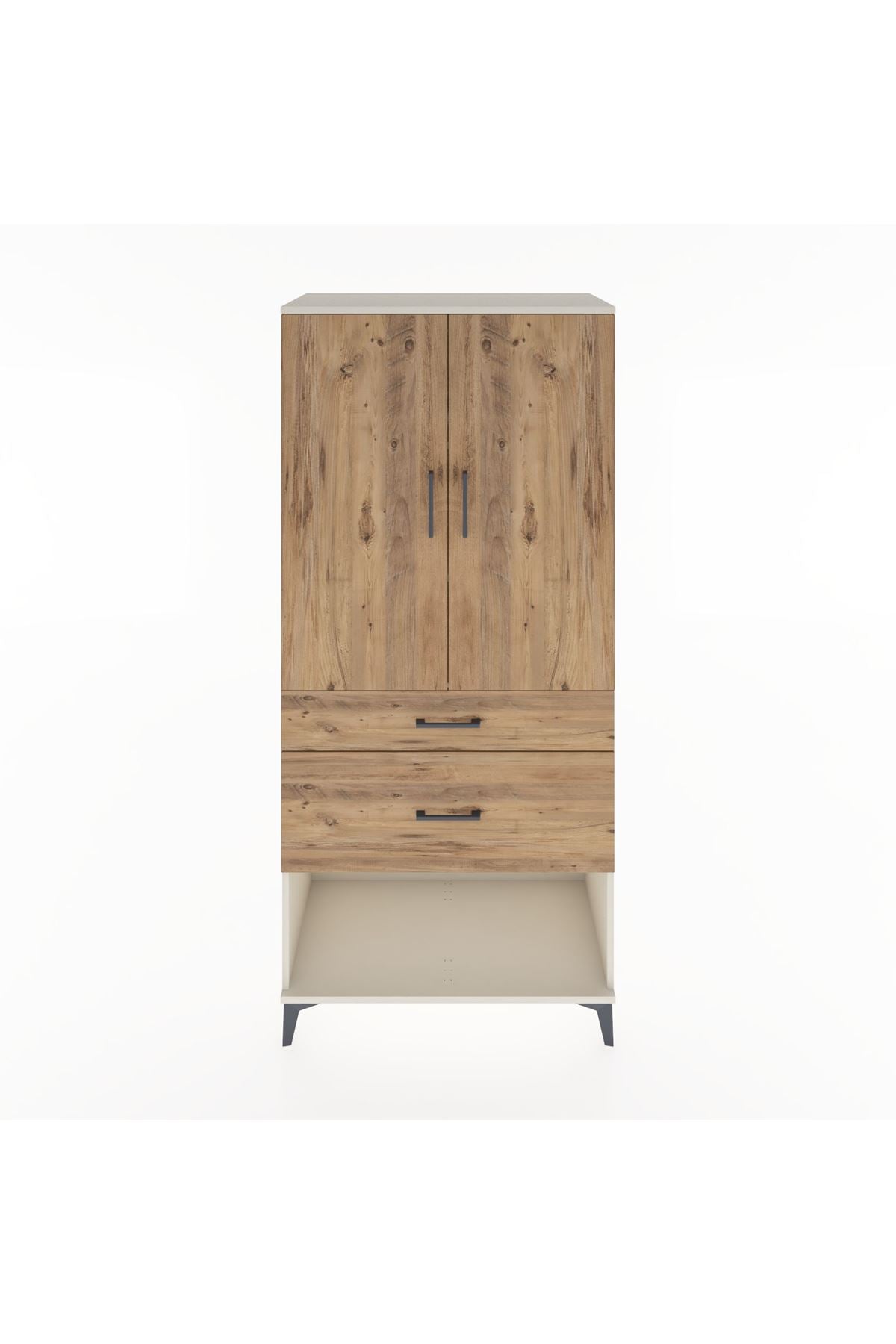 Hyperion Dolap 3 Raflı 2 Çekmeceli 2 Kapaklı 88x44x195 Aytaşı-Çam