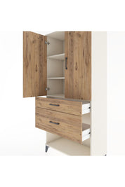 Hyperion Dolap 3 Raflı 2 Çekmeceli 2 Kapaklı 88x44x195 Aytaşı-Çam
