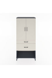 Hyperion Dolap 3 Raflı 2 Çekmeceli 2 Kapaklı 88x44x195 Antrasit-Aytaşı