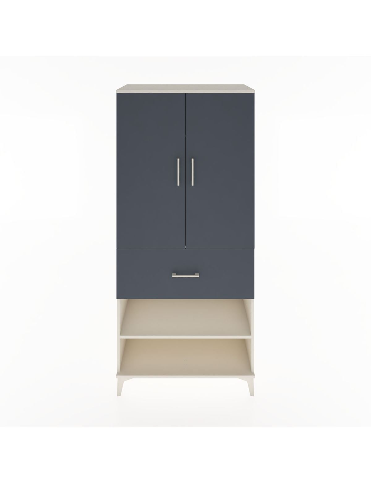 Hyperion Dolap 2 Raflı Tek Çekmeceli Tek Askılı 88x44x195 Aytaşı-Antrasit