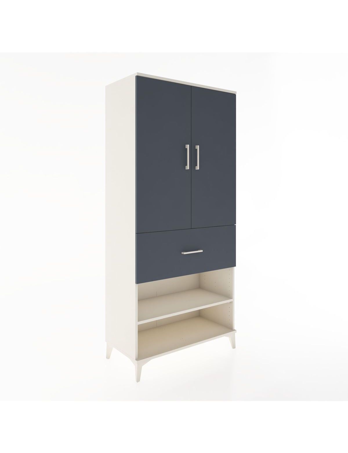 Hyperion Dolap 2 Raflı Tek Çekmeceli Tek Askılı 88x44x195 Aytaşı-Antrasit