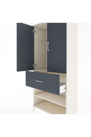 Hyperion Dolap 2 Raflı Tek Çekmeceli Tek Askılı 88x44x195 Aytaşı-Antrasit