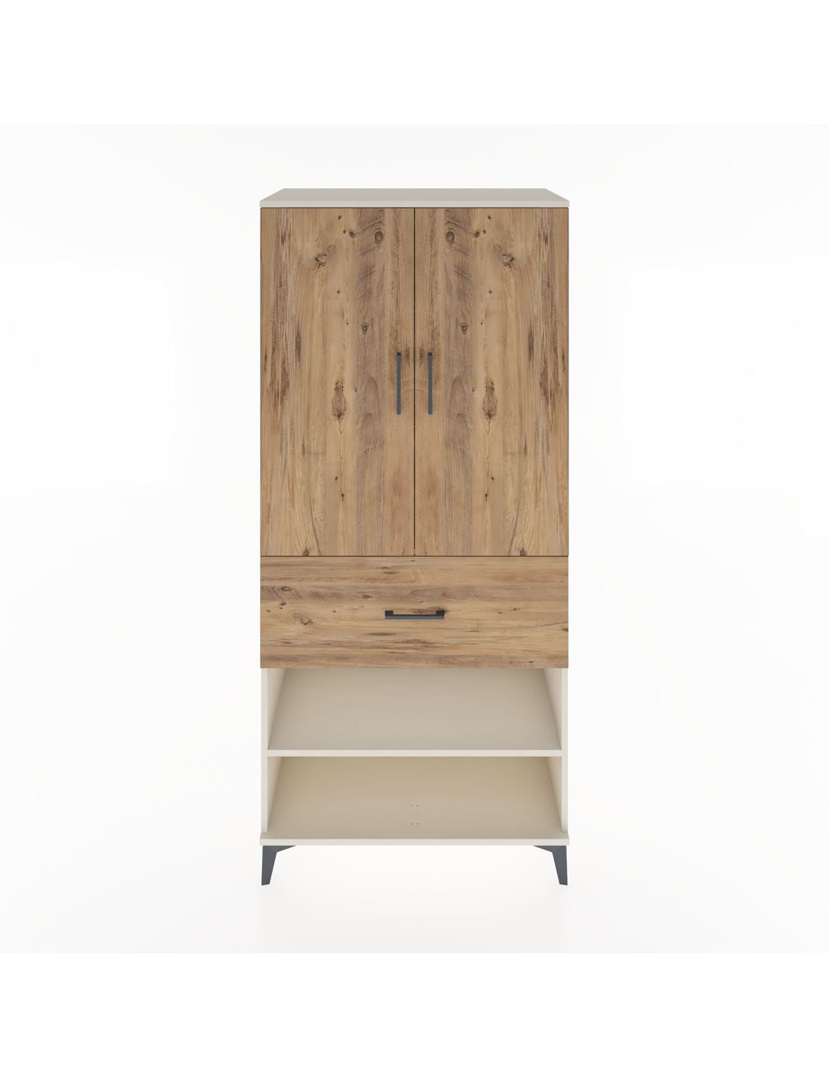 Hyperion Dolap 2 Raflı Tek Çekmeceli Tek Askılı 88x44x195 Aytaşı-Çam