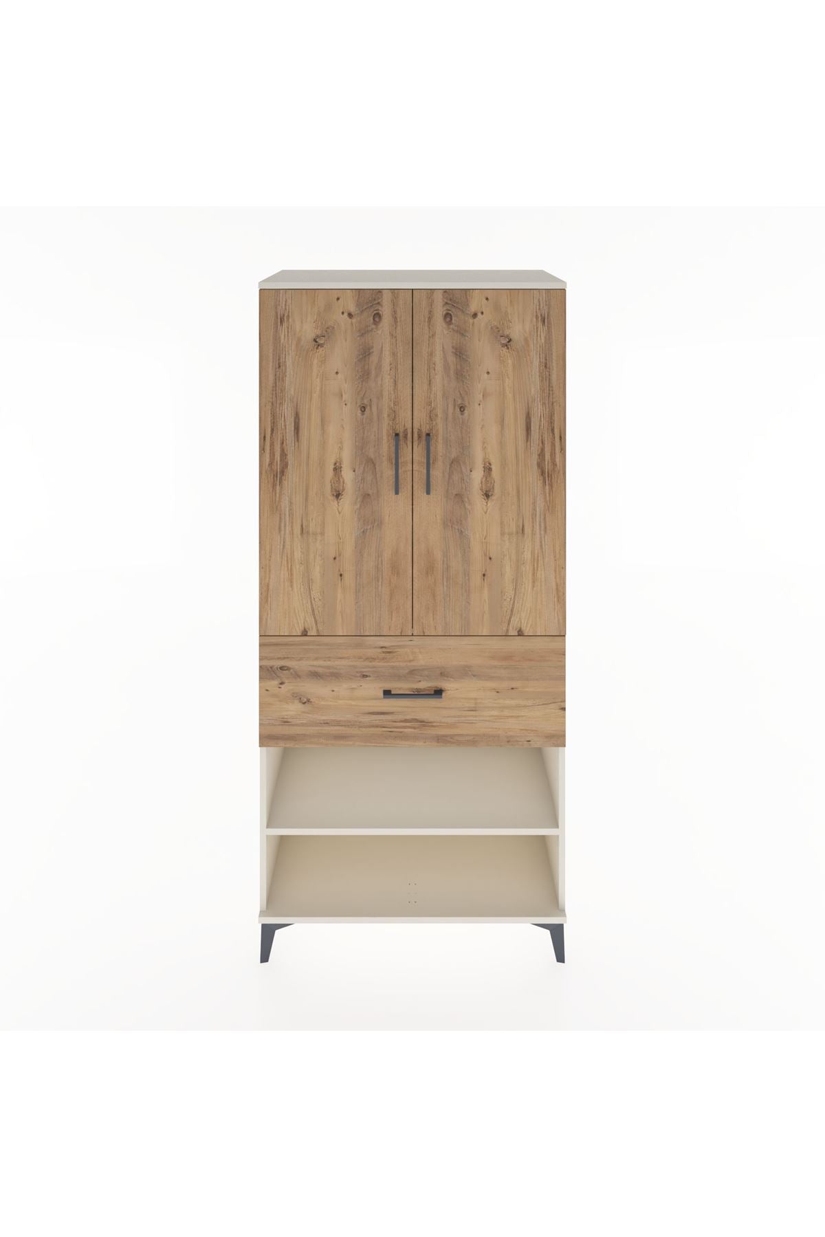 Hyperion Dolap 2 Raflı Tek Çekmeceli Tek Askılı 88x44x195 Aytaşı-Çam