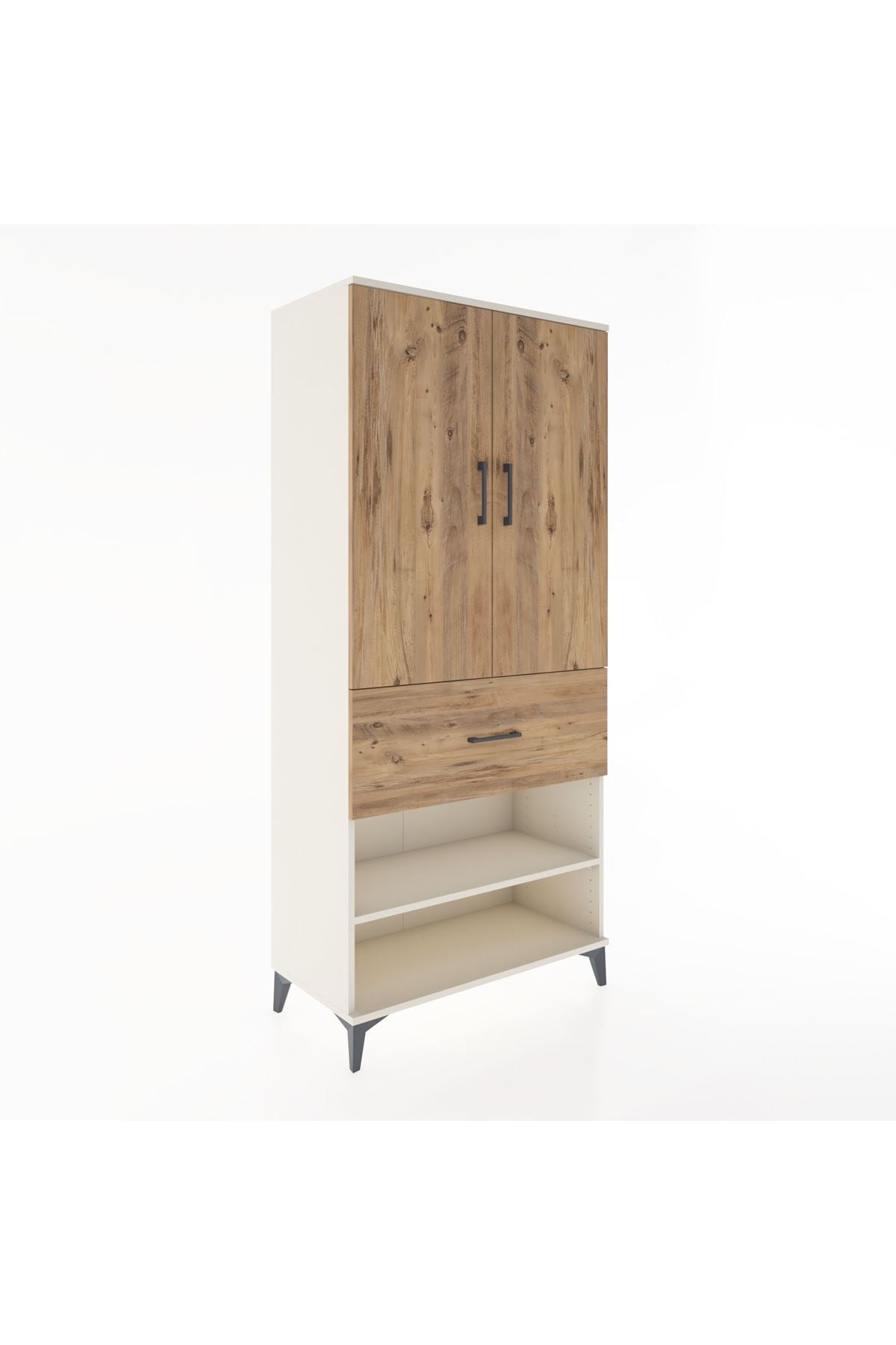 Hyperion Dolap 2 Raflı Tek Çekmeceli Tek Askılı 88x44x195 Aytaşı-Çam