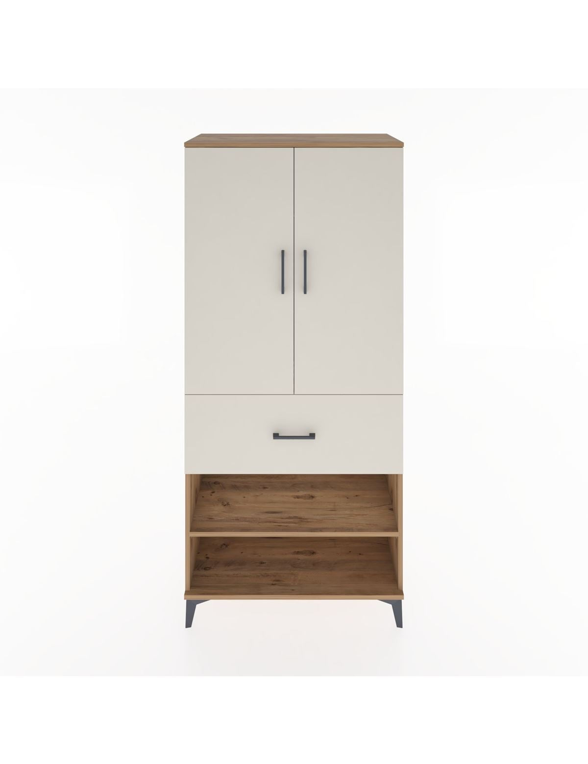 Hyperion Dolap 2 Raflı Tek Çekmeceli Tek Askılı 88x44x195 Çam-Aytaşı