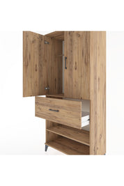 Hyperion Dolap 2 Raflı Tek Çekmeceli Tek Askılı 88x44x195 Çam-Çam