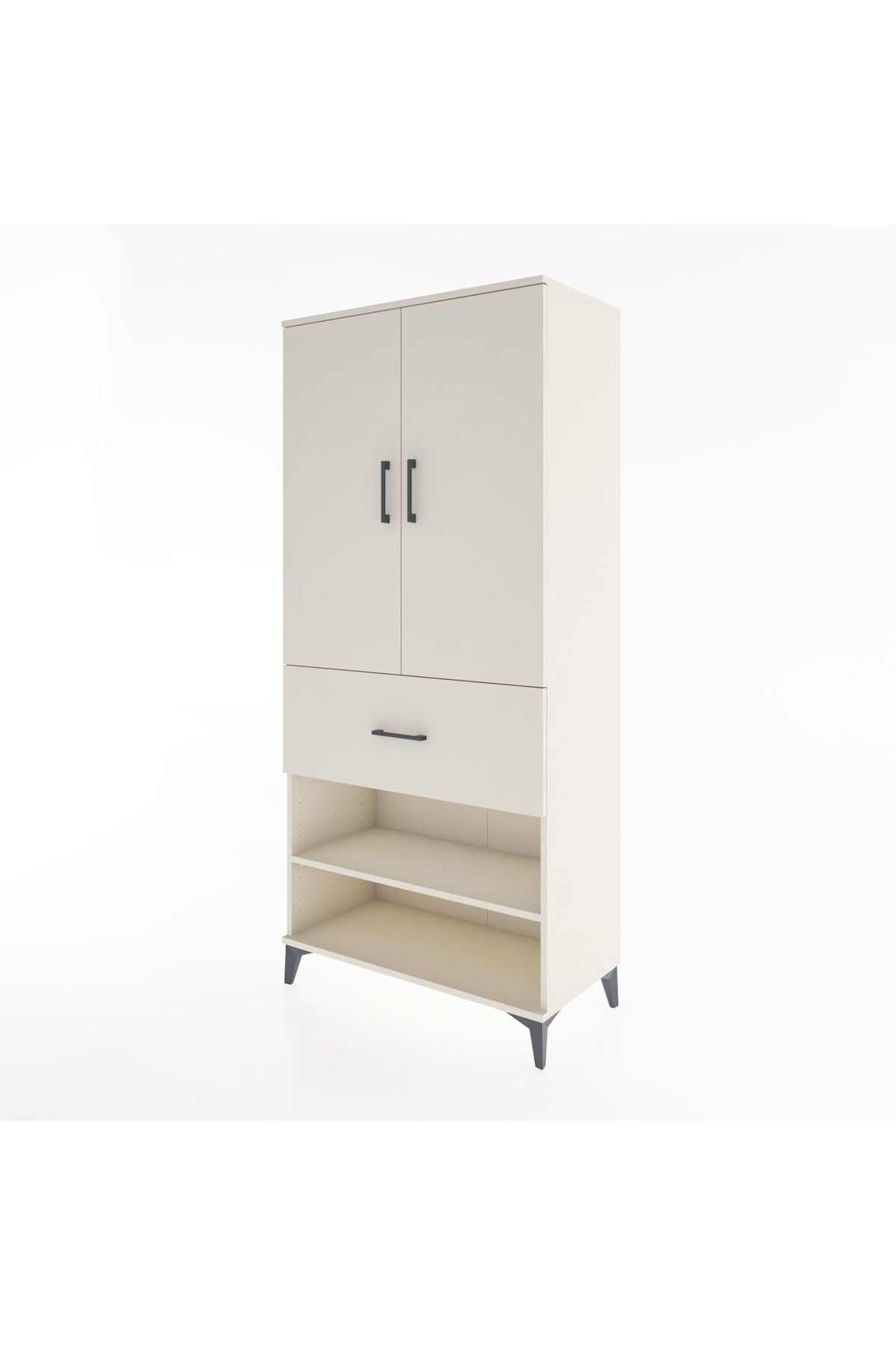 Hyperion Dolap 4 Raflı Tek Çekmeceli 2 Kapaklı 88x44x195 Aytaşı-Aytaşı