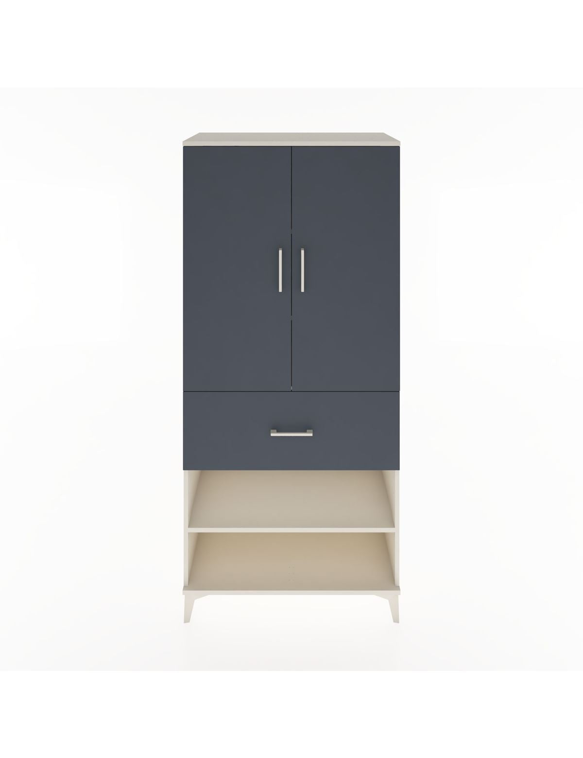 Hyperion Dolap 4 Raflı Tek Çekmeceli 2 Kapaklı 88x44x195 Aytaşı-Antrasit