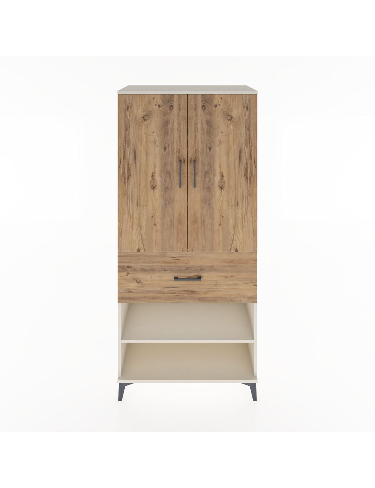 Hyperion Dolap 4 Raflı Tek Çekmeceli 2 Kapaklı 88x44x195 Aytaşı-Çam