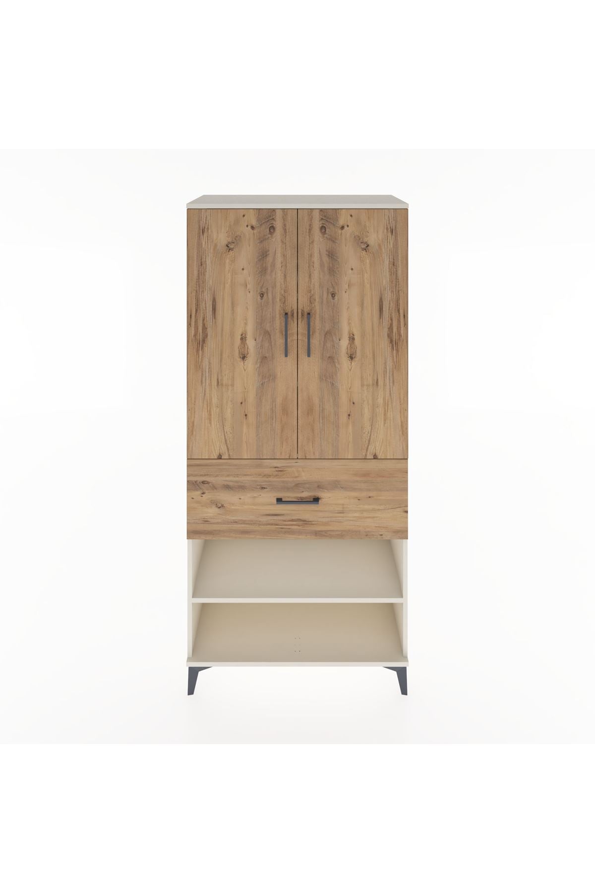 Hyperion Dolap 4 Raflı Tek Çekmeceli 2 Kapaklı 88x44x195 Aytaşı-Çam