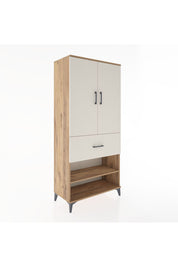 Hyperion Dolap 4 Raflı Tek Çekmeceli 2 Kapaklı 88x44x195 Çam-Aytaşı