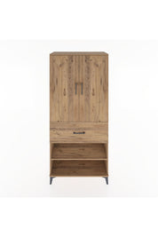 Hyperion Dolap 4 Raflı Tek Çekmeceli 2 Kapaklı 88x44x195 Çam-Çam