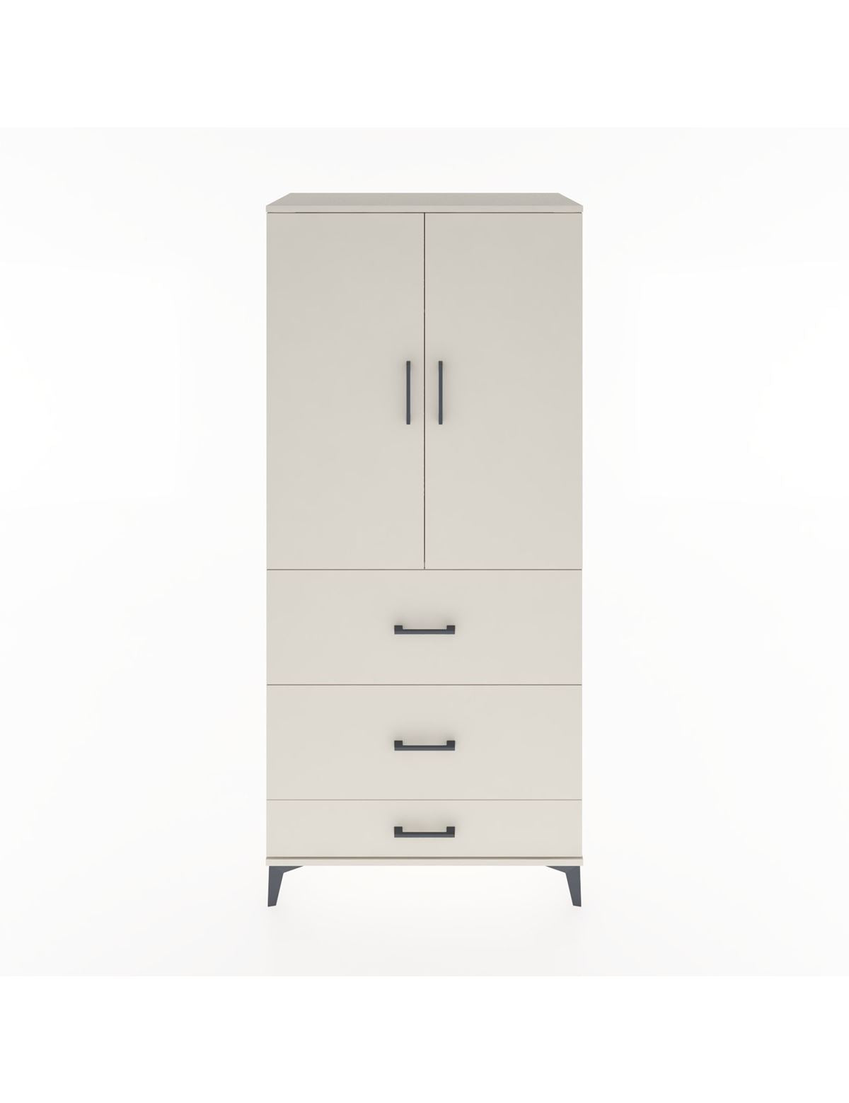 Hyperion Dolap Tek Raflı 3 Çekmeceli Tek Askılı 88x44x195 Aytaşı-Aytaşı