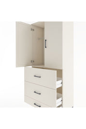 Hyperion Dolap Tek Raflı 3 Çekmeceli Tek Askılı 88x44x195 Aytaşı-Aytaşı