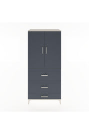 Hyperion Dolap Tek Raflı 3 Çekmeceli Tek Askılı 88x44x195 Aytaşı-Antrasit