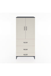 Hyperion Dolap Tek Raflı 3 Çekmeceli Tek Askılı 88x44x195 Antrasit-Aytaşı