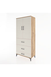 Hyperion Dolap Tek Raflı 3 Çekmeceli Tek Askılı 88x44x195 Çam-Aytaşı