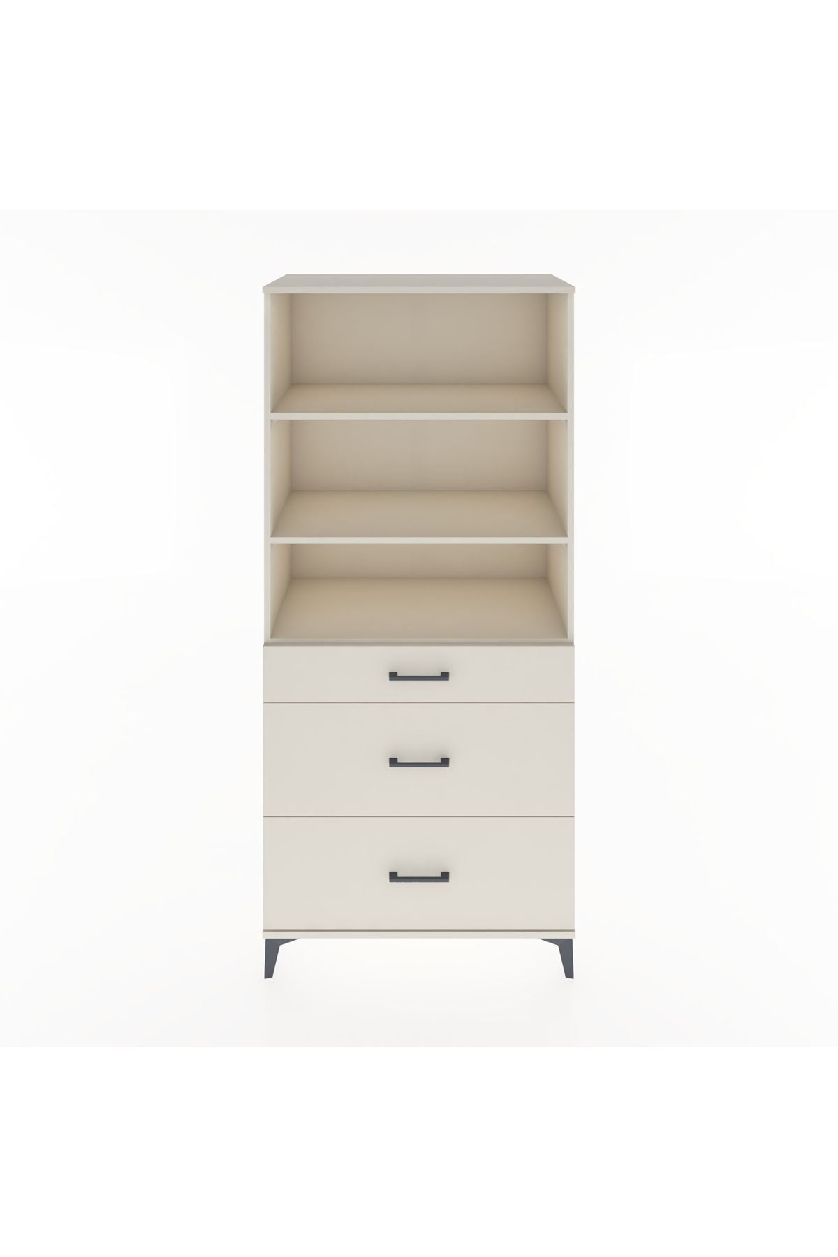 Hyperion Dolap 3 Raflı 3 Çekmeceli 88x44x195 Aytaşı-Aytaşı