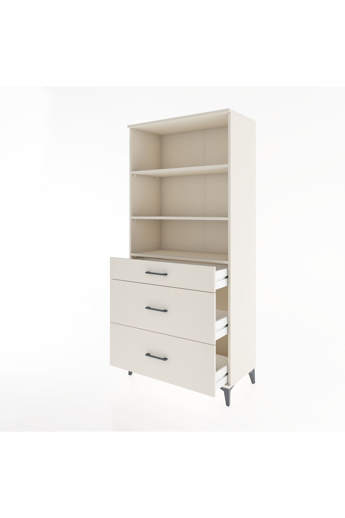 Hyperion Dolap 3 Raflı 3 Çekmeceli 88x44x195 Aytaşı-Aytaşı